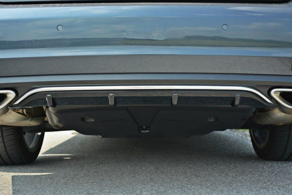 Heckansatz Diffusor passend für Mercedes - Benz E Coupe / Cabrio C207 FL / A207 Facelit schwarz Hochglanz