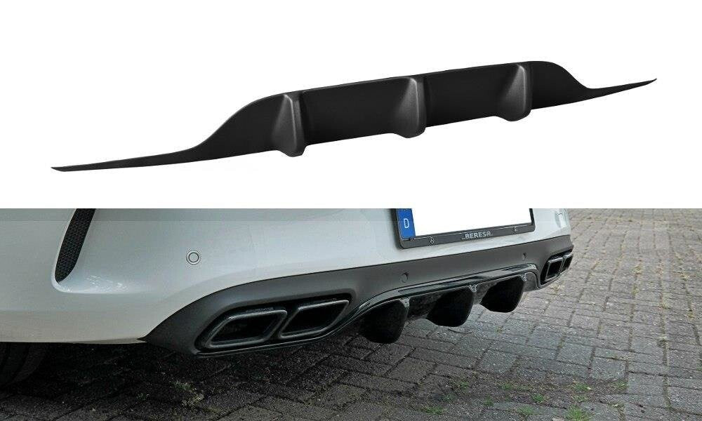 Heckansatz Diffusor passend für Mercedes C-Klasse C205 63 AMG Coupe schwarz Hochglanz
