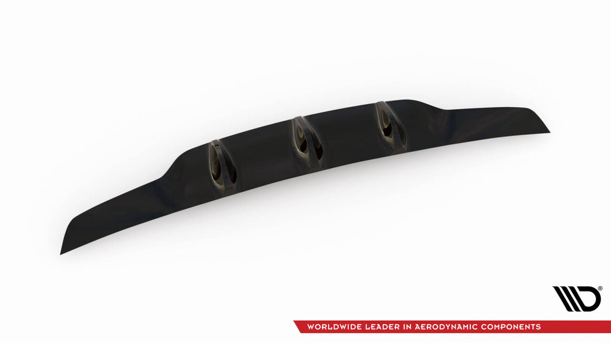 Heckansatz Diffusor passend für Mercedes C-Klasse Limousine / Kombi W205 / S205 63 AMG schwarz Hochglanz