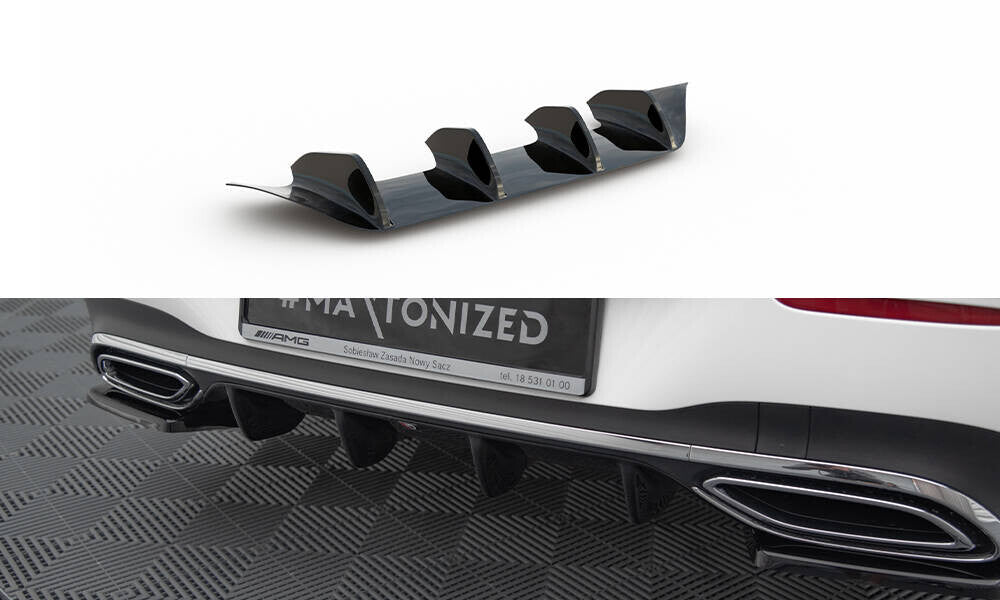 Heckansatz Diffusor passend für Mercedes CLA AMG-Line X118 schwarz Hochglanz