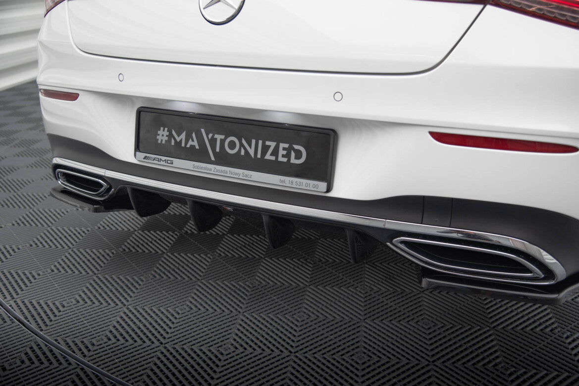Heckansatz Diffusor passend für Mercedes CLA AMG-Line X118 schwarz Hochglanz