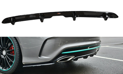 Heckansatz Diffusor passend für Mercedes CLA C117 AMG-LINE FL schwarz Hochglanz
