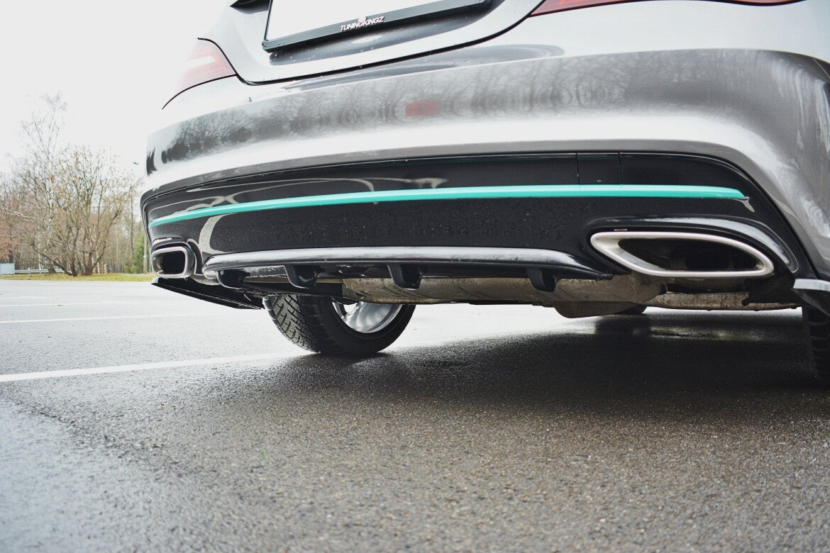 Heckansatz Diffusor passend für Mercedes CLA C117 AMG-LINE FL schwarz Hochglanz
