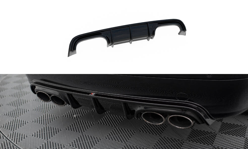 Heckansatz Diffusor passend für Mercedes CLK W209 schwarz Hochglanz