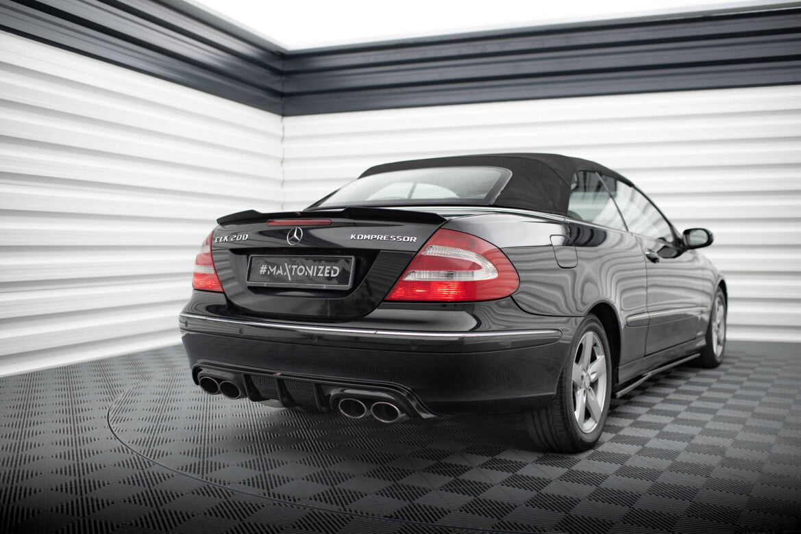 Heckansatz Diffusor passend für Mercedes CLK W209 schwarz Hochglanz
