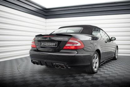 Heckansatz Diffusor passend für Mercedes CLK W209 schwarz Hochglanz