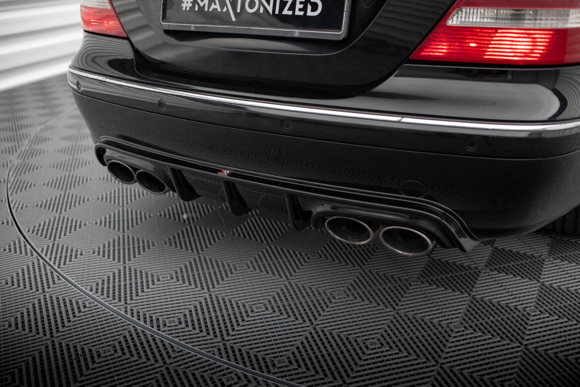 Heckansatz Diffusor passend für Mercedes CLK W209 schwarz Hochglanz