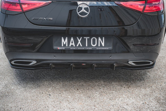 Heckansatz Diffusor passend für Mercedes CLS AMG-Line C257 schwarz Hochglanz