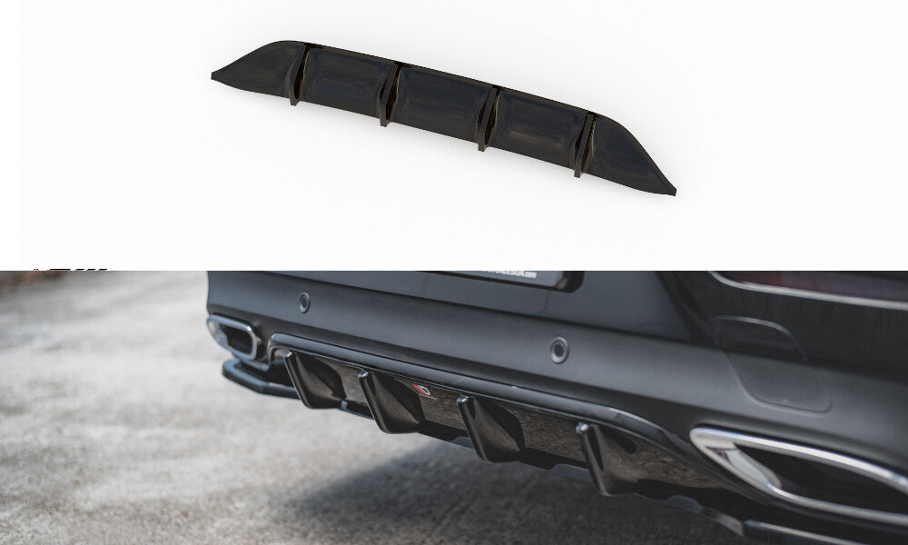 Heckansatz Diffusor passend für Mercedes CLS AMG-Line C257 schwarz Hochglanz