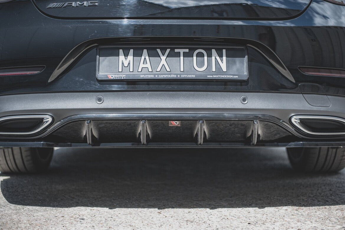 Heckansatz Diffusor passend für Mercedes CLS AMG-Line C257 schwarz Hochglanz