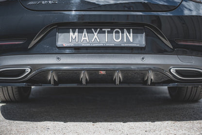 Heckansatz Diffusor passend für Mercedes CLS AMG-Line C257 schwarz Hochglanz