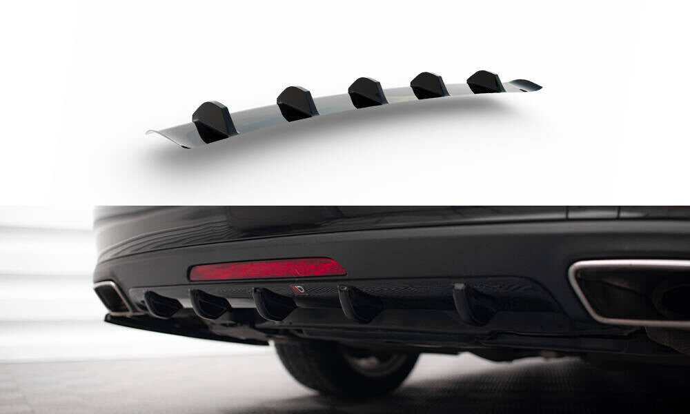 Heckansatz Diffusor passend für Mercedes CLS C218 schwarz Hochglanz