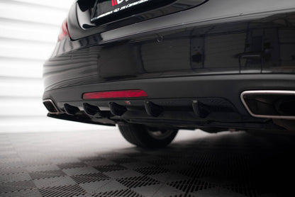Heckansatz Diffusor passend für Mercedes CLS C218 schwarz Hochglanz