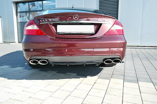 Heckansatz Diffusor passend für Mercedes CLS C219 55AMG schwarz Hochglanz