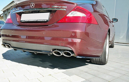 Heckansatz Diffusor passend für Mercedes CLS C219 55AMG schwarz Hochglanz