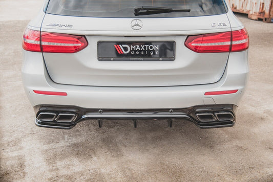 Heckansatz Diffusor passend für Mercedes E63 AMG Kombi/Limousine S213/W213 schwarz Hochglanz