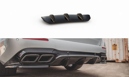 Heckansatz Diffusor passend für Mercedes E63 AMG Kombi/Limousine S213/W213 schwarz Hochglanz