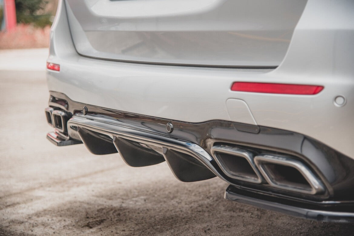 Heckansatz Diffusor passend für Mercedes E63 AMG Kombi/Limousine S213/W213 schwarz Hochglanz