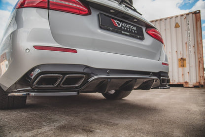 Heckansatz Diffusor passend für Mercedes E63 AMG Kombi/Limousine S213/W213 schwarz Hochglanz