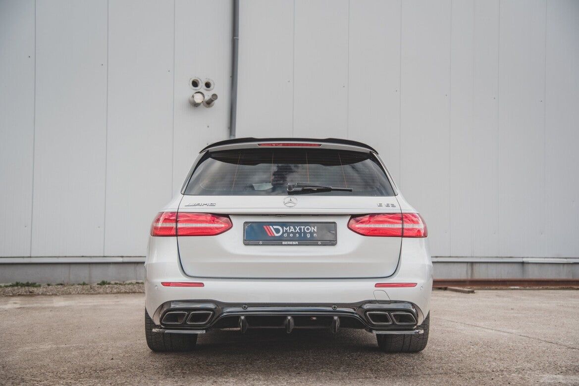Heckansatz Diffusor passend für Mercedes E63 AMG Kombi/Limousine S213/W213 schwarz Hochglanz