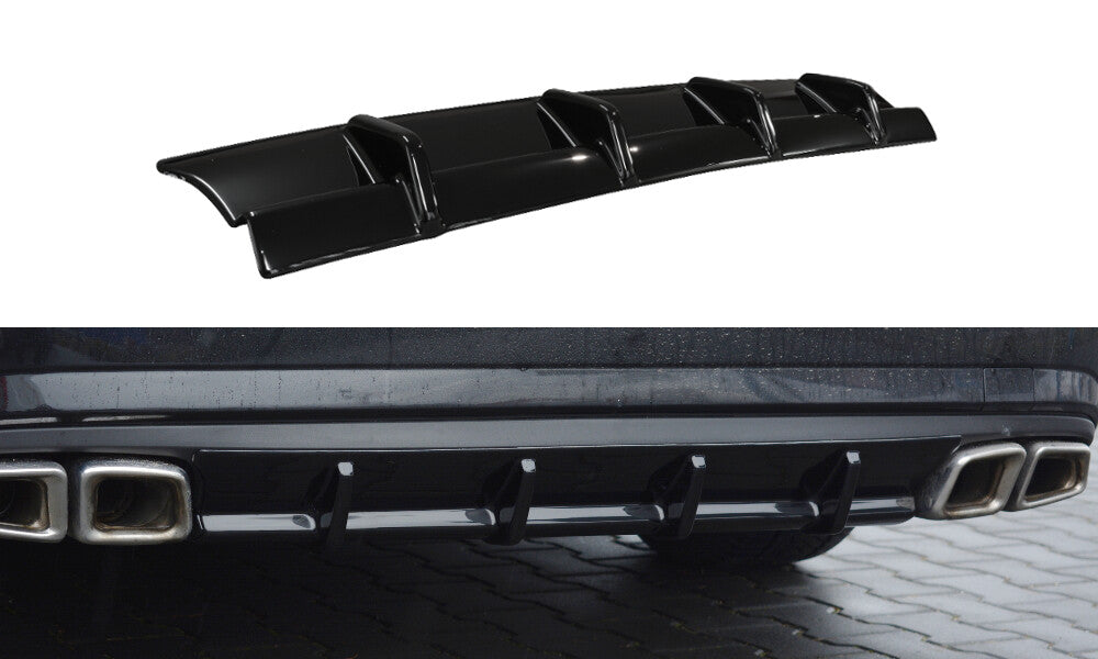 Heckansatz Diffusor passend für Mercedes E63 AMG W212 schwarz Hochglanz