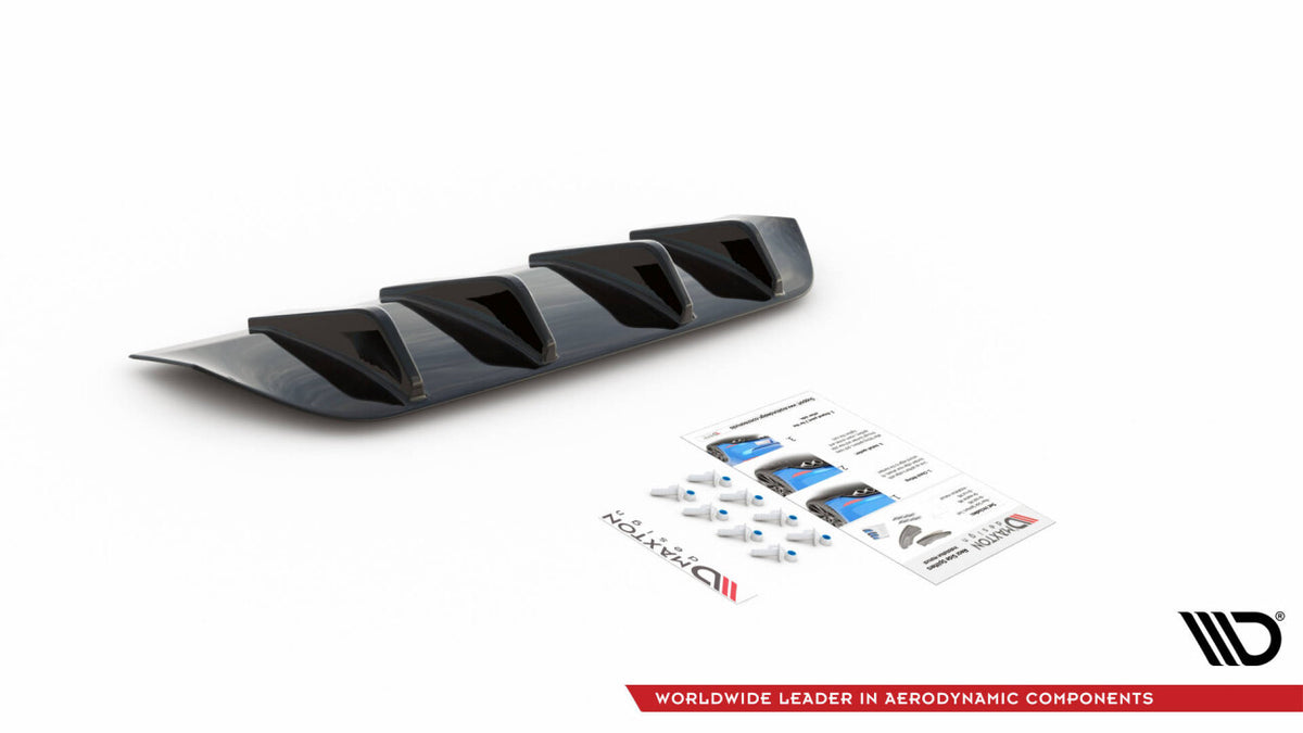 Heckansatz Diffusor passend für Mercedes GLC Coupe AMG-Line C253 FL schwarz Hochglanz