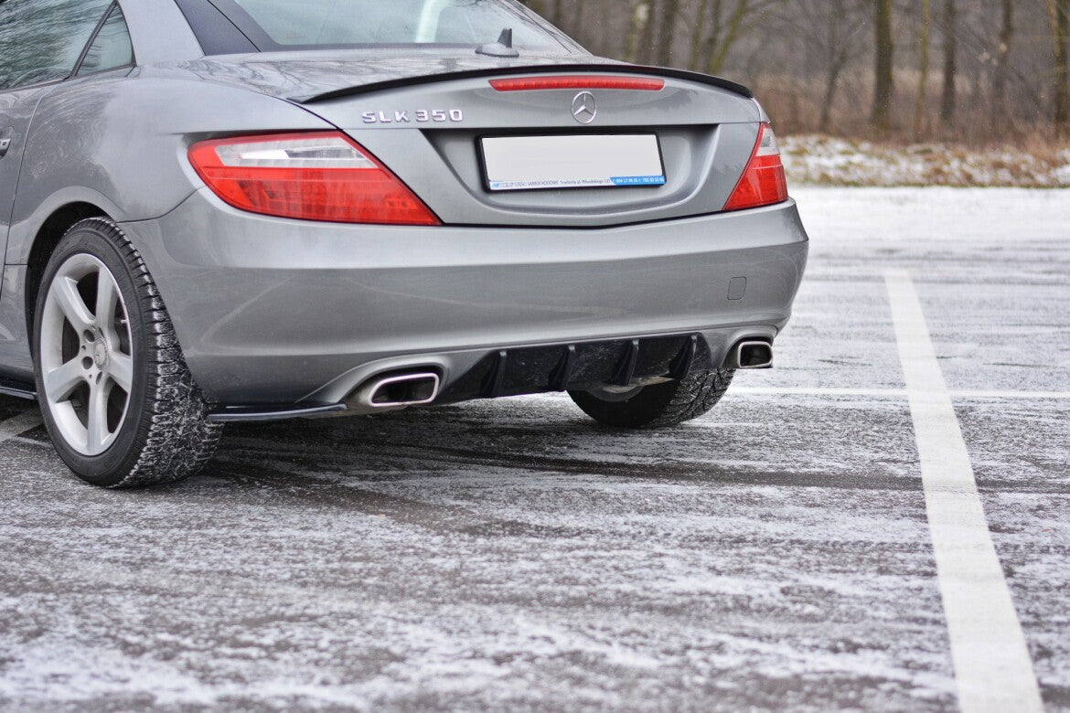 Heckansatz Diffusor passend für Mercedes SLK R172 schwarz Hochglanz