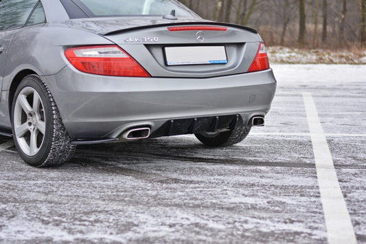 Heckansatz Diffusor passend für Mercedes SLK R172 schwarz Hochglanz