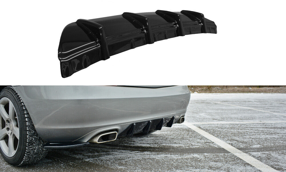 Heckansatz Diffusor passend für Mercedes SLK R172 schwarz Hochglanz