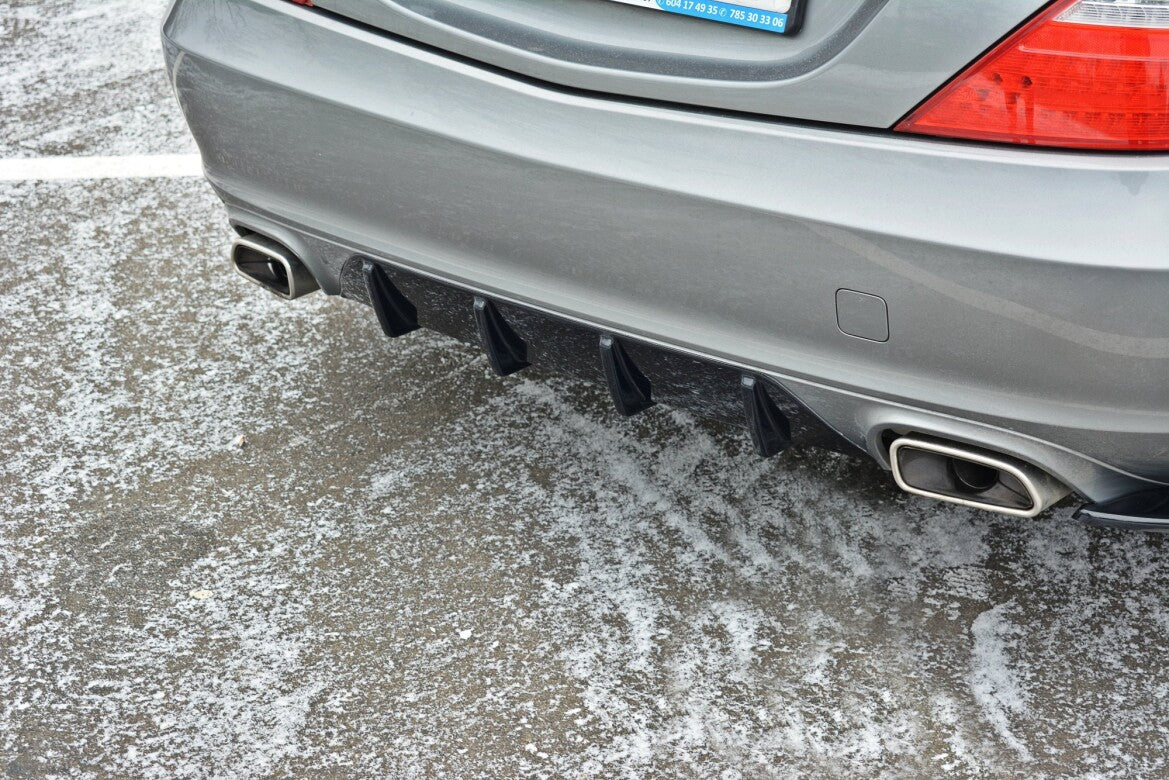 Heckansatz Diffusor passend für Mercedes SLK R172 schwarz Hochglanz