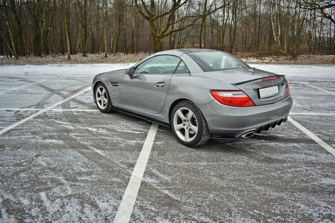 Heckansatz Diffusor passend für Mercedes SLK R172 schwarz Hochglanz