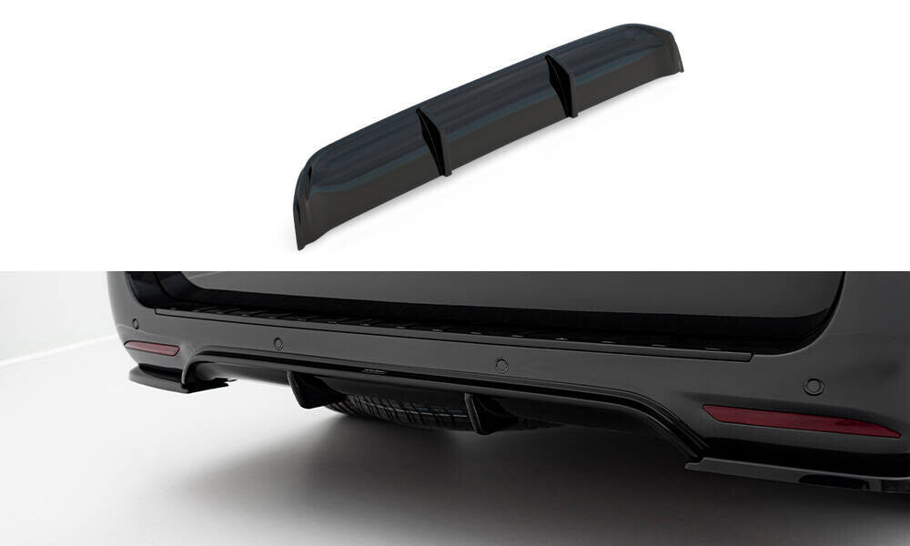 Heckansatz Diffusor passend für Mercedes V-Klasse AMG-Line W447 FL schwarz Hochglanz