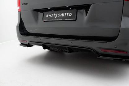 Heckansatz Diffusor passend für Mercedes V-Klasse AMG-Line W447 FL schwarz Hochglanz