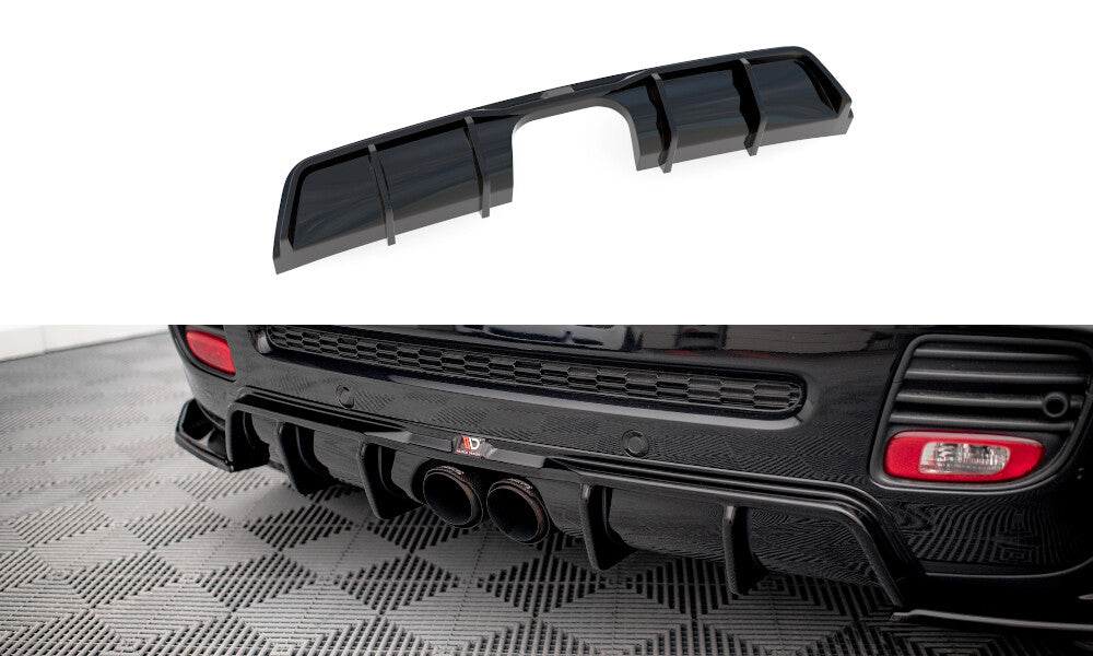 Heckansatz Diffusor passend für Mini Cooper John Cooper Works R56 schwarz Hochglanz