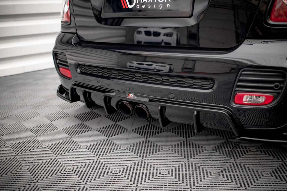 Heckansatz Diffusor passend für Mini Cooper John Cooper Works R56 schwarz Hochglanz