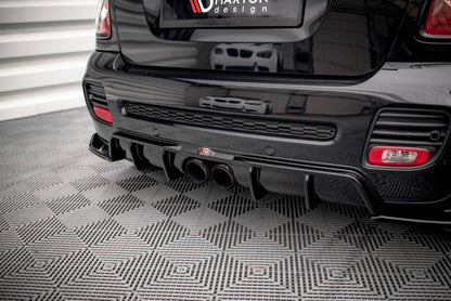 Heckansatz Diffusor passend für Mini Cooper John Cooper Works R56 schwarz Hochglanz