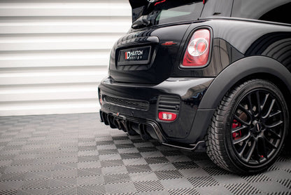 Heckansatz Diffusor passend für Mini Cooper John Cooper Works R56 schwarz Hochglanz