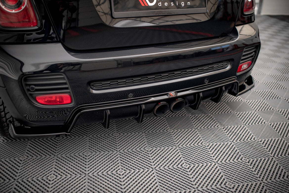 Heckansatz Diffusor passend für Mini Cooper John Cooper Works R56 schwarz Hochglanz