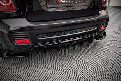 Heckansatz Diffusor passend für Mini Cooper John Cooper Works R56 schwarz Hochglanz