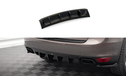 Heckansatz Diffusor passend für Porsche Cayenne Turbo / Standard Mk2 schwarz Hochglanz