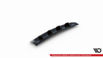 Heckansatz Diffusor passend für Porsche Cayenne Turbo / Standard Mk2 schwarz Hochglanz