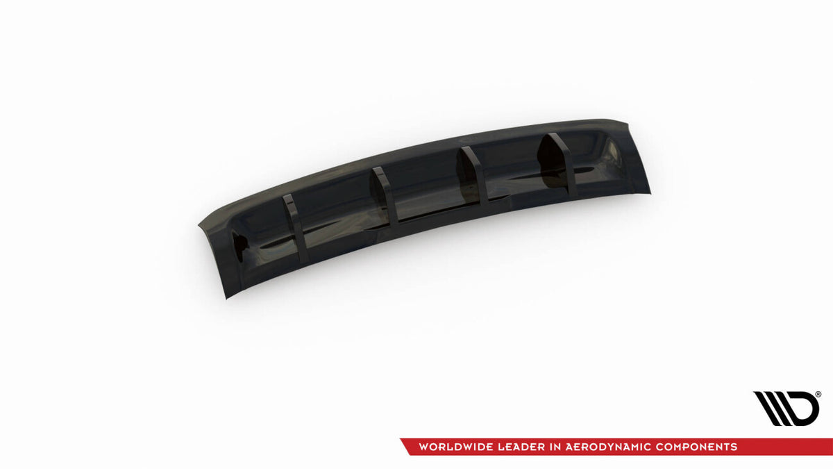 Heckansatz Diffusor passend für Porsche Cayenne Turbo / Standard Mk2 schwarz Hochglanz