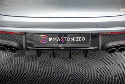 Heckansatz Diffusor passend für Porsche Macan Mk1 FL 2 schwarz Hochglanz
