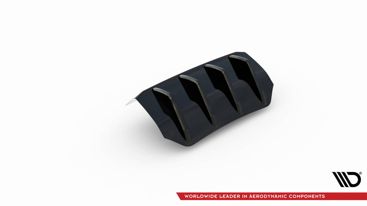 Heckansatz Diffusor passend für Porsche Macan Mk1 FL 2 schwarz Hochglanz