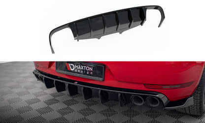 Heckansatz Diffusor passend für Porsche Macan Mk1 schwarz Hochglanz
