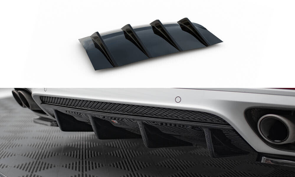 Heckansatz Diffusor passend für Porsche Panamera GTS 971 schwarz Hochglanz