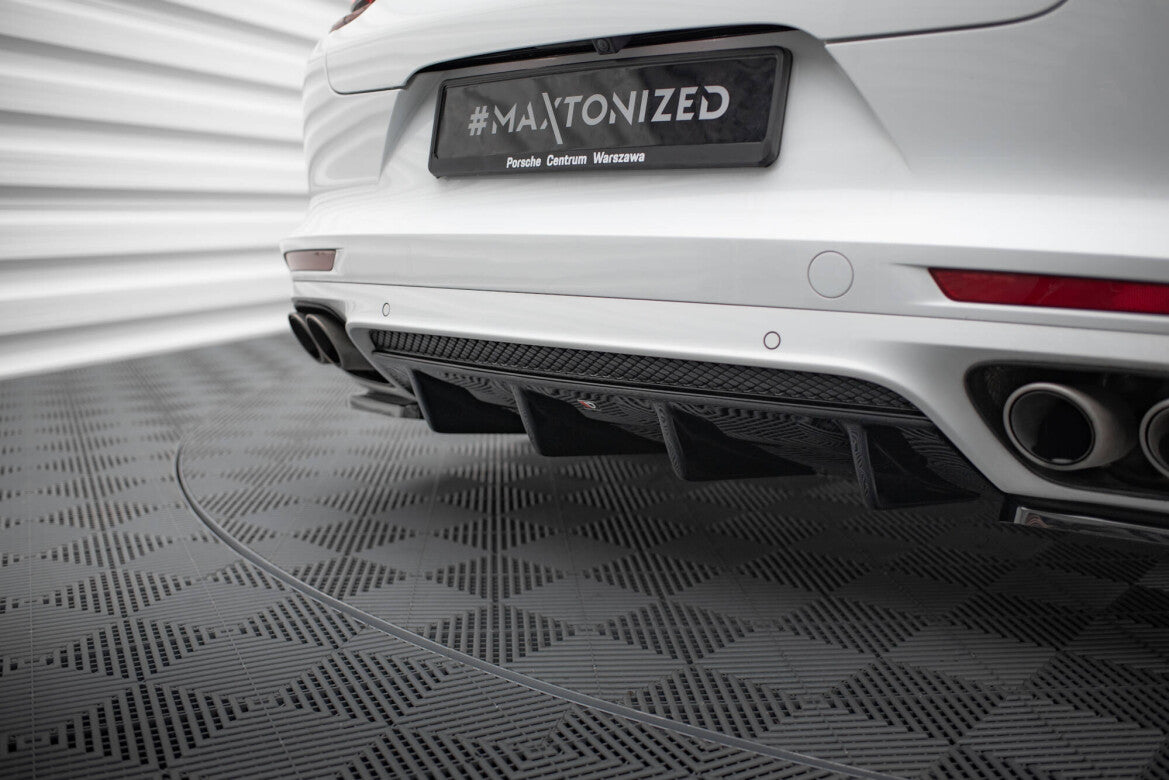 Heckansatz Diffusor passend für Porsche Panamera GTS 971 schwarz Hochglanz