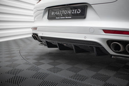 Heckansatz Diffusor passend für Porsche Panamera GTS 971 schwarz Hochglanz