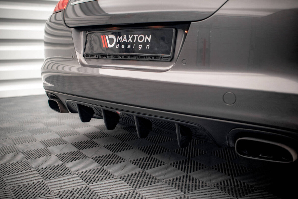 Heckansatz Diffusor passend für Porsche Panamera / Panamera Diesel 970 schwarz Hochglanz