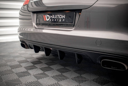 Heckansatz Diffusor passend für Porsche Panamera / Panamera Diesel 970 schwarz Hochglanz